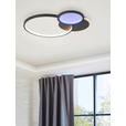 LED-DECKENLEUCHTE 55/45/7,5 cm    - Schwarz, LIFESTYLE, Kunststoff/Metall (55/45/7,5cm) - Novel
