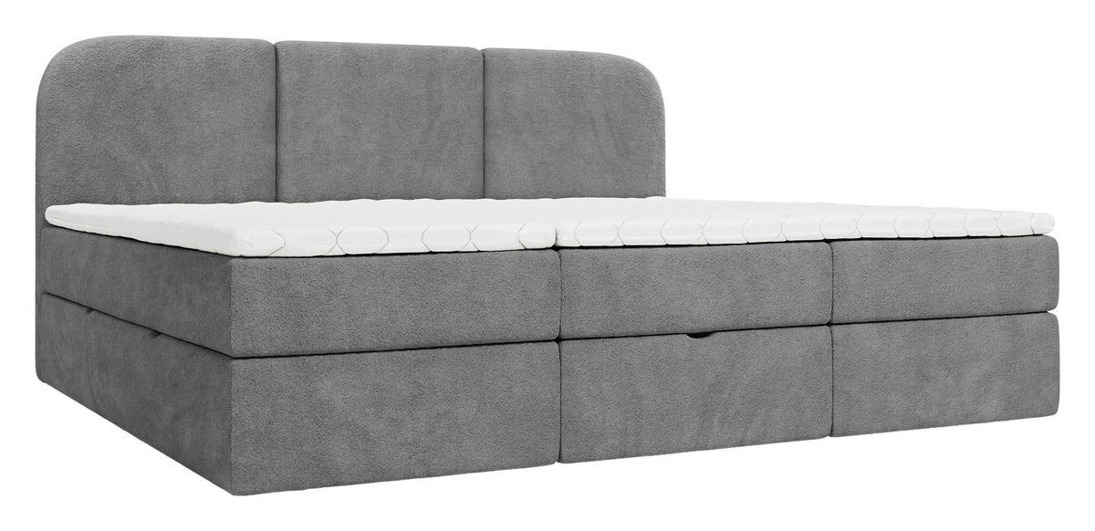 FAMILIENBETT - Dunkelgrau/Schwarz, MODERN, Holz/Holzwerkstoff (240/200cm) - MID.YOU