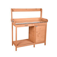 PFLANZTISCH  - Silberfarben/Braun, MODERN, Holz/Metall (45,5/125/112,3cm) - Gardenson