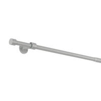 TYČ NA ZÁVĚSY S PŘÍSLUŠENSTVÍ   - šedá, Basics, kov (210/8/3,3cm) - Homeware