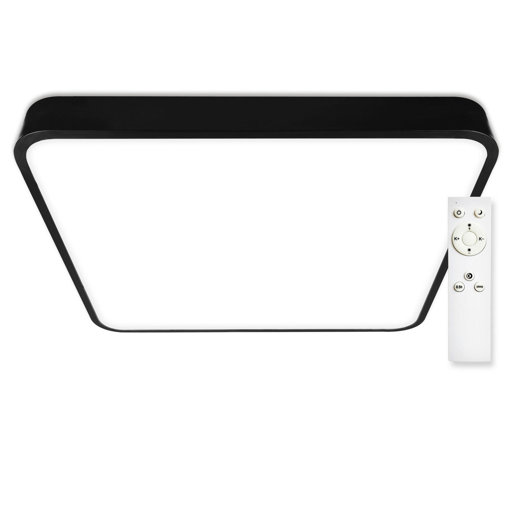 STROPNÍ LED SVÍTIDLO, 60/60/5 cm - černá, Basics, kov/plast (60/60/5cm)