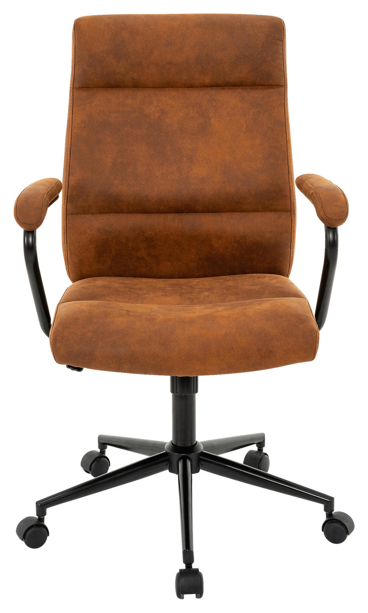 DREHSTUHL Webstoff Schwarz, Karamell  - Karamell/Schwarz, MODERN, Kunststoff/Textil (60/99-109/64cm) - MID.YOU