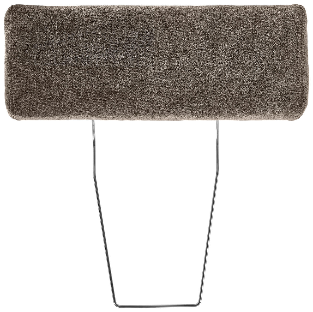 KOPFSTÜTZE in Velours  - Dunkelbraun, Konventionell, Textil (55/21/10cm) - Hom`in