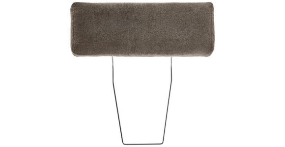 KOPFSTÜTZE in Velours  - Dunkelbraun, KONVENTIONELL, Textil (55/21/10cm) - Hom`in