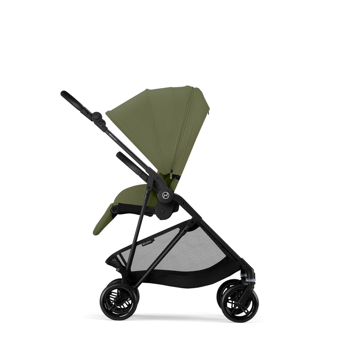 KINDERWAGEN Melio Carbon  - Waldgrün/Schwarz, Basics, Textil/Metall (82-91/49/96,5-107cm) - Cybex