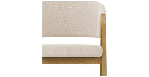 ARMLEHNSTUHL in Mikrofaser - Eichefarben/Weiß, KONVENTIONELL, Holz/Textil (59/96/60cm) - Carryhome