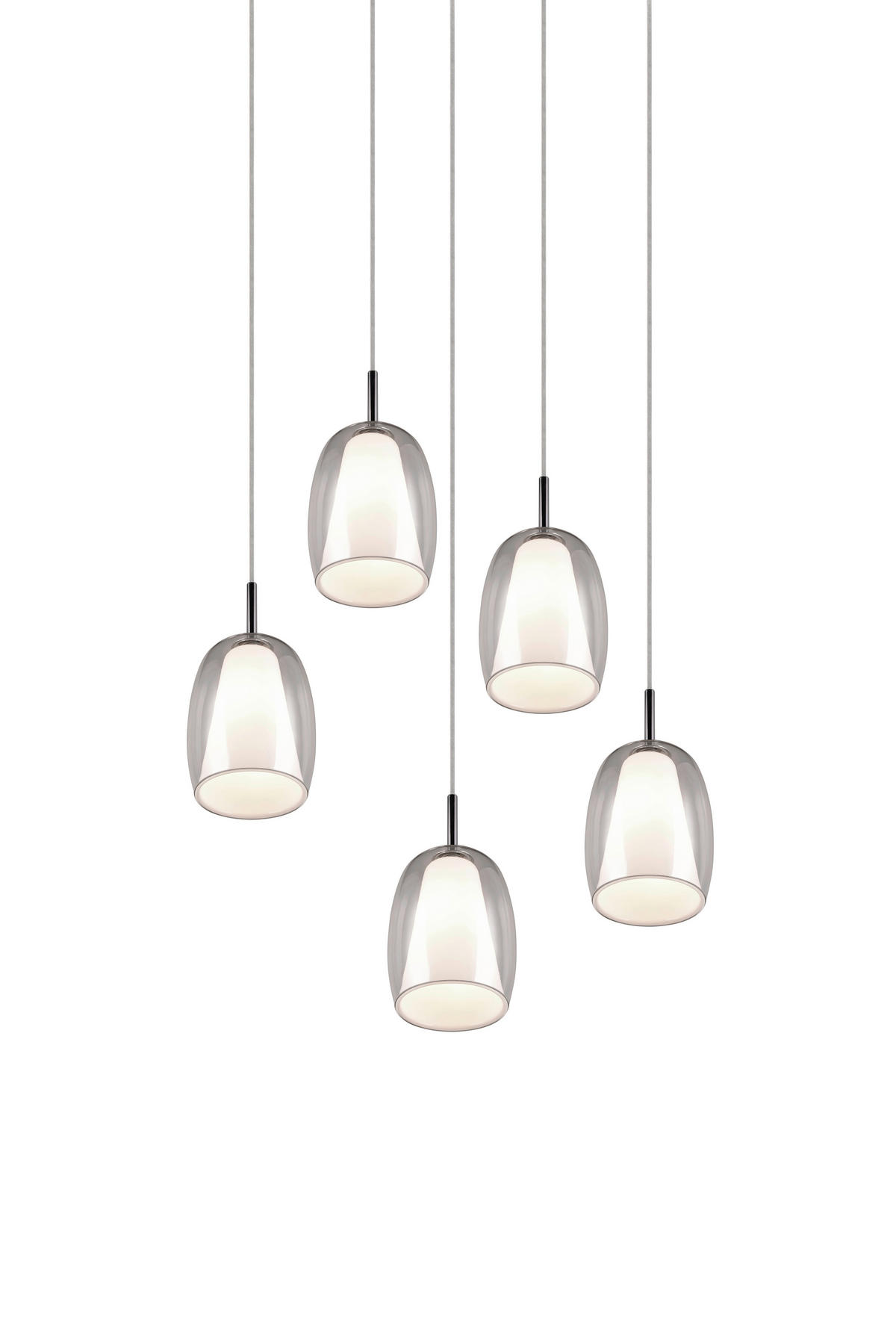 ZÁVĚSNÉ SVÍTIDLO, 48/150 cm  - průhledné/barvy chromu, Basics, kov/sklo (48/150cm)