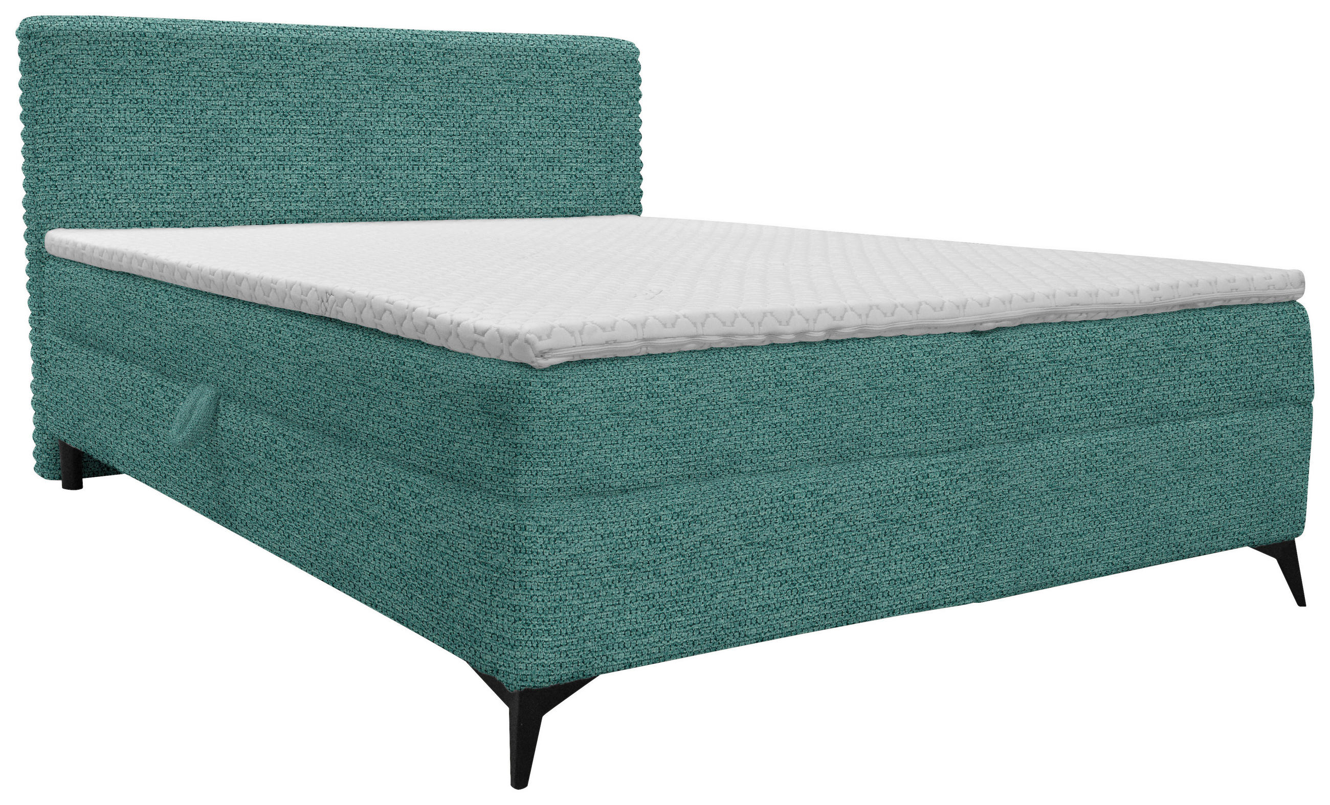 BOXBETT 180/200 cm  in Petrol  - Petrol/Schwarz, Design, Holz/Holzwerkstoff (180/200cm) - Xora