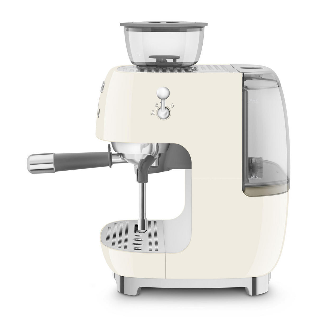 ESPRESSOMASCHINE  - Creme, Basics, Kunststoff/Metall (33,4/44,3/43cm) - SMEG