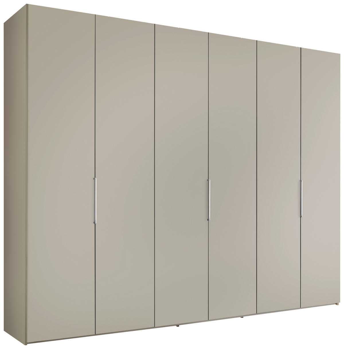 DREHTÜRENSCHRANK 298/240/63 cm,  in Sandfarben, 6-türig  - Sandfarben/Alufarben, Design, Holzwerkstoff/Metall (298/240/63cm) - Dieter Knoll