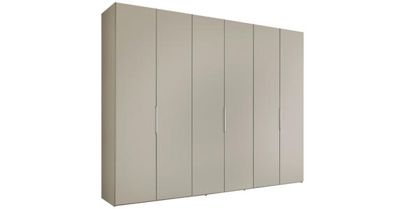 DREHTÜRENSCHRANK 298/222/63 cm,  in Sandfarben, 6-türig  - Sandfarben/Alufarben, Design, Holzwerkstoff/Metall (298/222/63cm) - Dieter Knoll