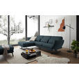 ECKSOFA Petrol Flachgewebe  - Petrol/Schwarz, Design, Textil/Metall (176-217/279-327cm) - Dieter Knoll