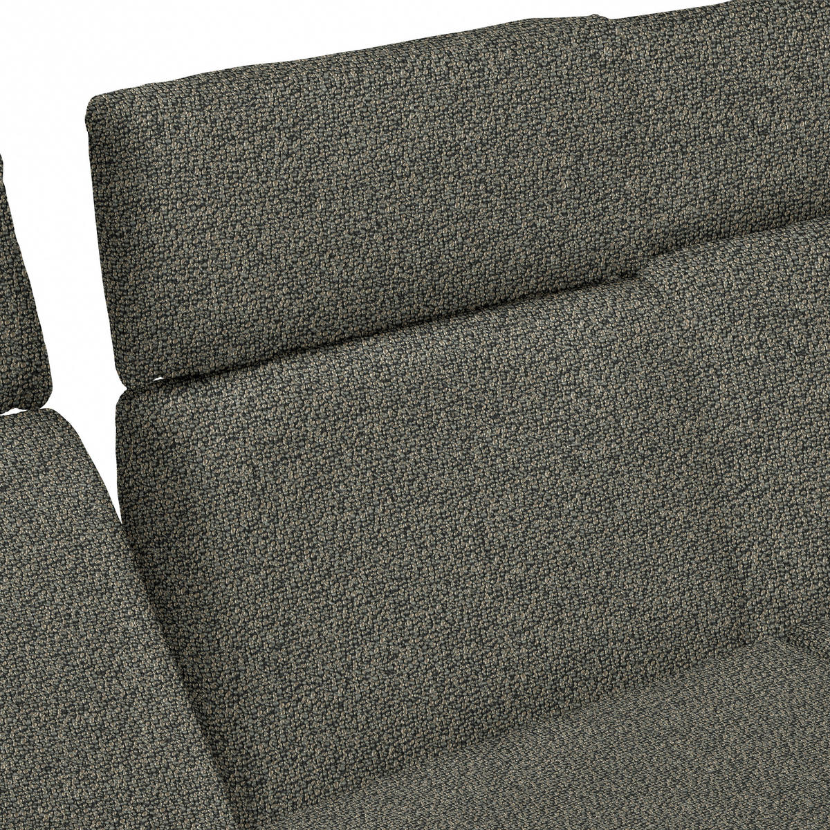 ECKSOFA in Flachgewebe Graubraun  - Graubraun/Schwarz, Design, Textil/Metall (239/270cm) - Koinor