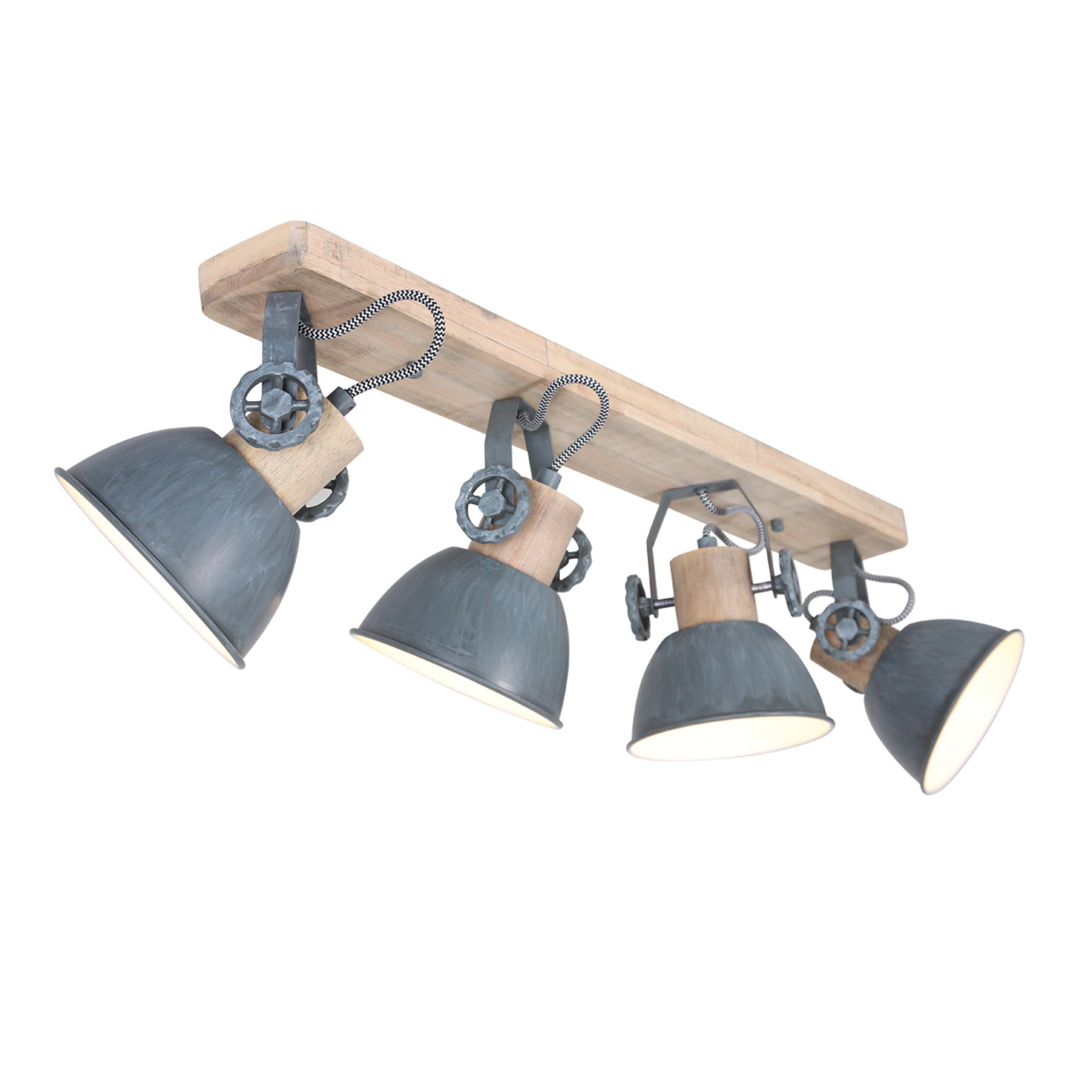 DECKENSPOTS 15/23/90 cm   - Grau, Trend, Holz/Metall (15/23/90cm)