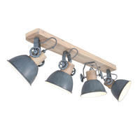 DECKENSPOTS - Grau, Trend, Holz/Metall (15/23/90cm)