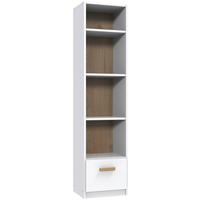 REGAL Weiß, Eichefarben  - Eichefarben/Weiß, MODERN, Holzwerkstoff (47/197/40cm) - MID.YOU