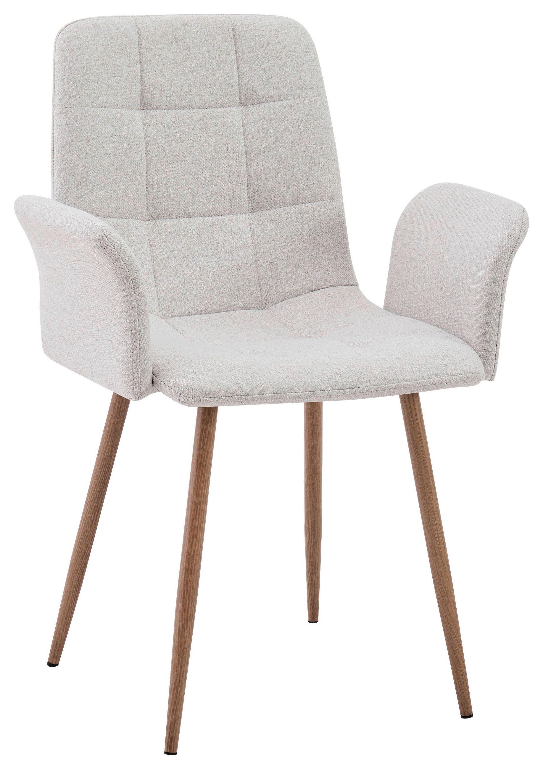 NASLANJAČ, kovina, tekstil naravne barve, bež  - naravne barve/bež, Design, kovina/tekstil (61/87/55cm) - Stylife