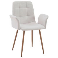 NASLANJAČ, kovina, tekstil naravne barve, bež  - naravne barve/bež, Design, kovina/tekstil (61/87/55cm) - Stylife