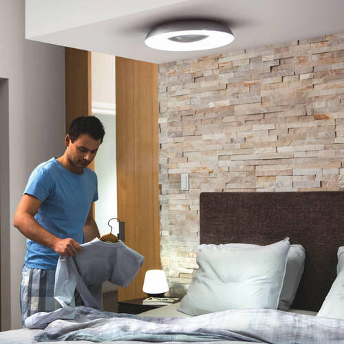 LED-DECKENLEUCHTE White Ambiance Still  Smart 39,1/7,1 cm   - Silberfarben, Design, Metall (39,1/7,1cm) - Philips HUE