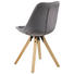 STUHL Samt Dunkelgrau - Eichefarben/Dunkelgrau, Design, Holz/Textil (48/82/56cm) - Ambia Home