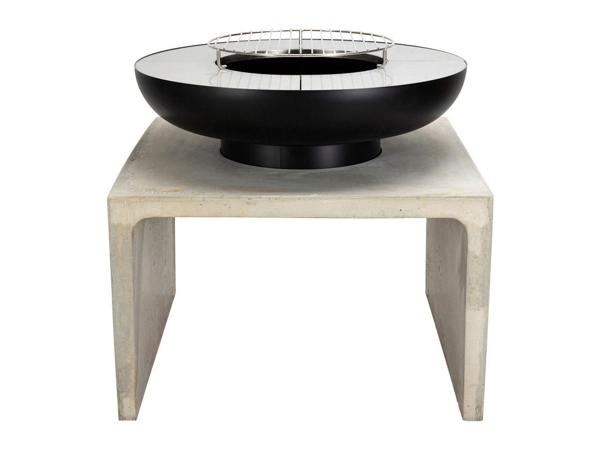 GRILLSCHALE - Schwarz, Basics, Stein/Metall (80/80/76cm) - Nouvel