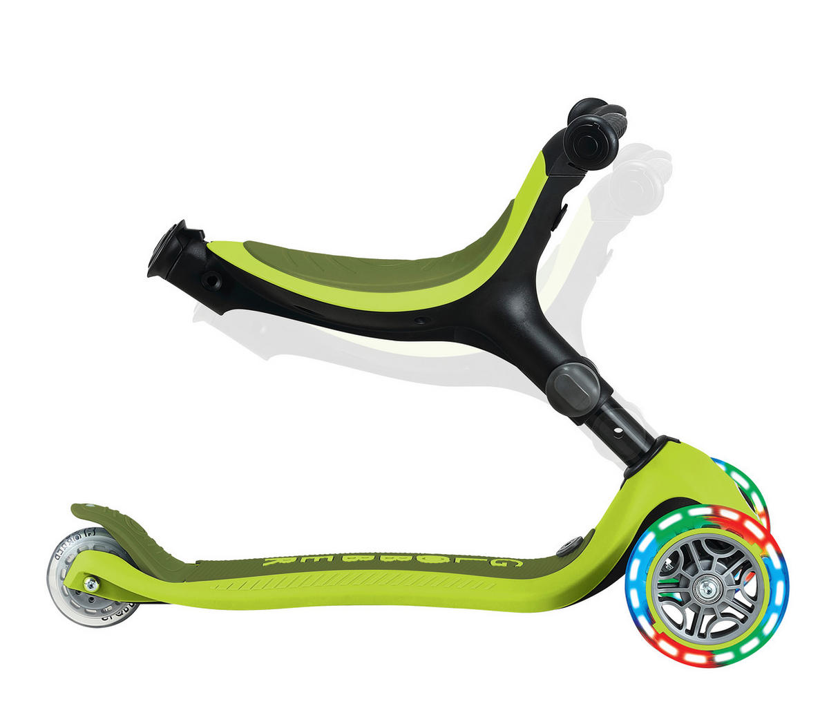 LAUFRAD GO-UP ACTIVE LIGHTS 3IN1  - Limette/Hellgrün, LIFESTYLE, Kunststoff/Metall (67/28/95,5cm) - GLOBBER