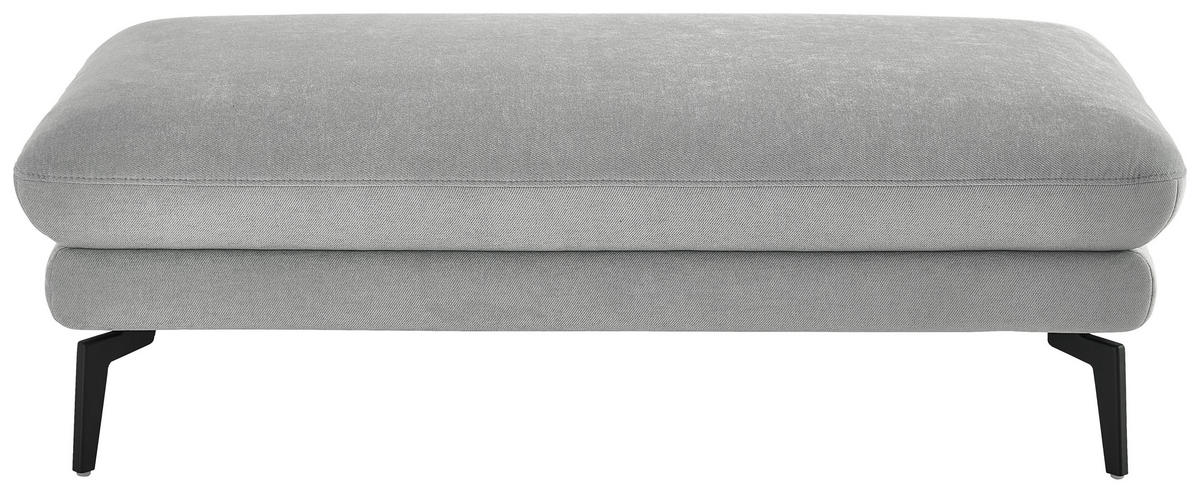WOHNLANDSCHAFT in Chenille, Flachgewebe Silberfarben  - Silberfarben/Schwarz, Design, Textil/Metall (180/344/208cm) - Dieter Knoll