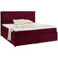 BOXSPRINGBETT 180/200 cm  in Rot  - Rot/Schwarz, Design, Kunststoff/Textil (180/200cm) - Xora