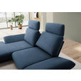 ECKSOFA  in Flachgewebe Blau  155/234 cm  - Blau/Schwarz, Design, Textil/Metall (155/234cm) - Dieter Knoll