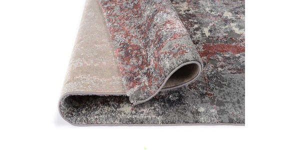 VINTAGE-TEPPICH 120/170 cm Timeline Quantum Grau, Hellrot  - Hellrot/Grau, Design, Textil (120/170cm) - Novel