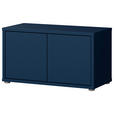GARDEROBENBANK - Dunkelblau/Grau, MODERN, Kunststoff (74,5/41,5/34,9cm) - Carryhome