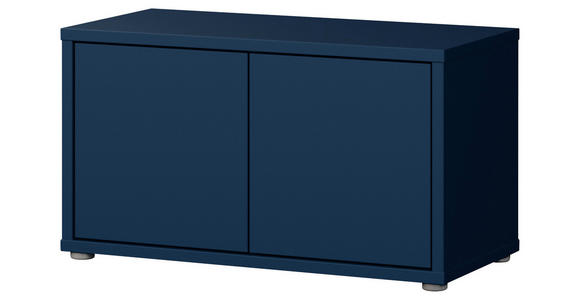GARDEROBENBANK - Dunkelblau/Grau, MODERN, Kunststoff (74,5/41,5/34,9cm) - Carryhome