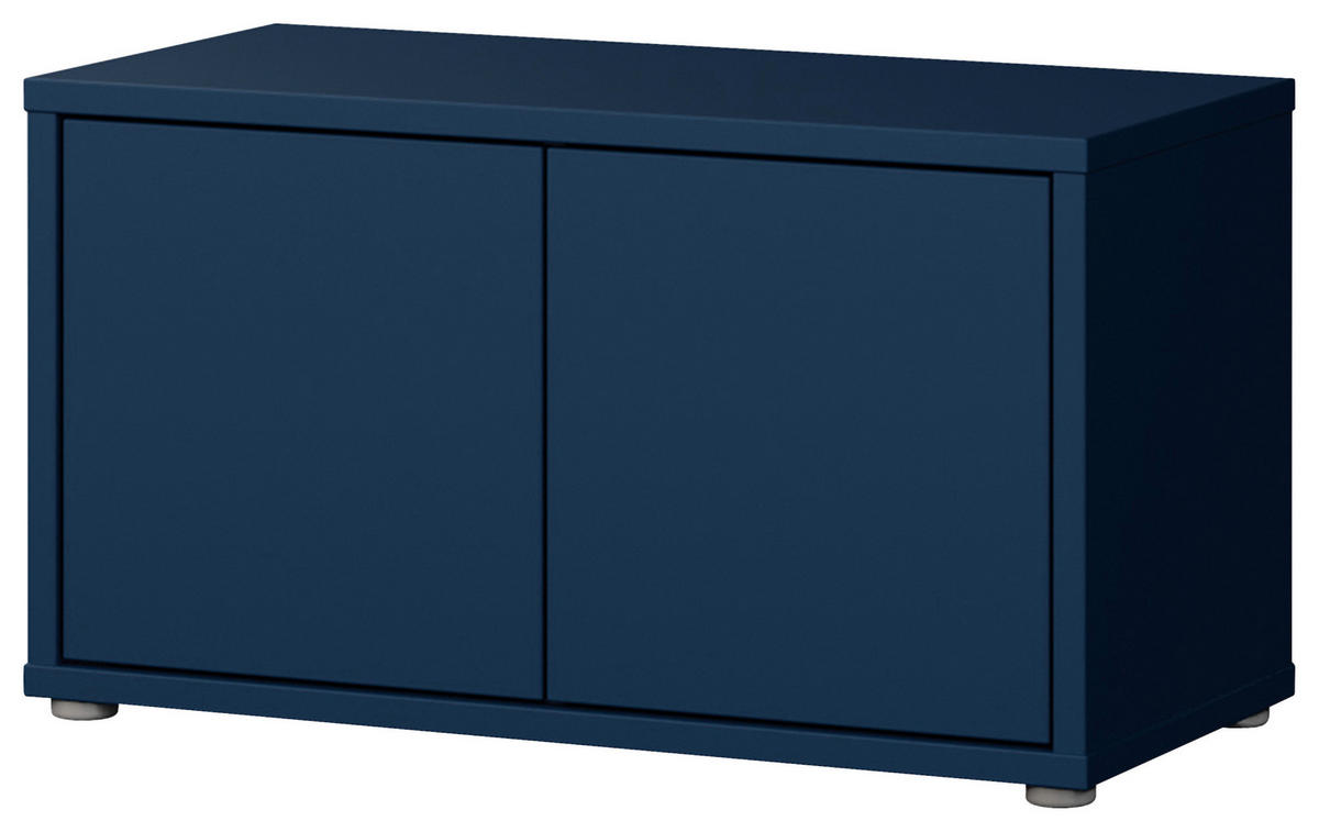 GARDEROBENBANK - Dunkelblau/Grau, MODERN, Kunststoff (74,5/41,5/34,9cm) - Carryhome