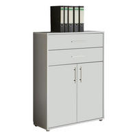 AKTENSCHRANK 84,4/227,2/33 cm  - Weiß/Grau, MODERN, Holzwerkstoff (84,4/227,2/33cm) - MID.YOU