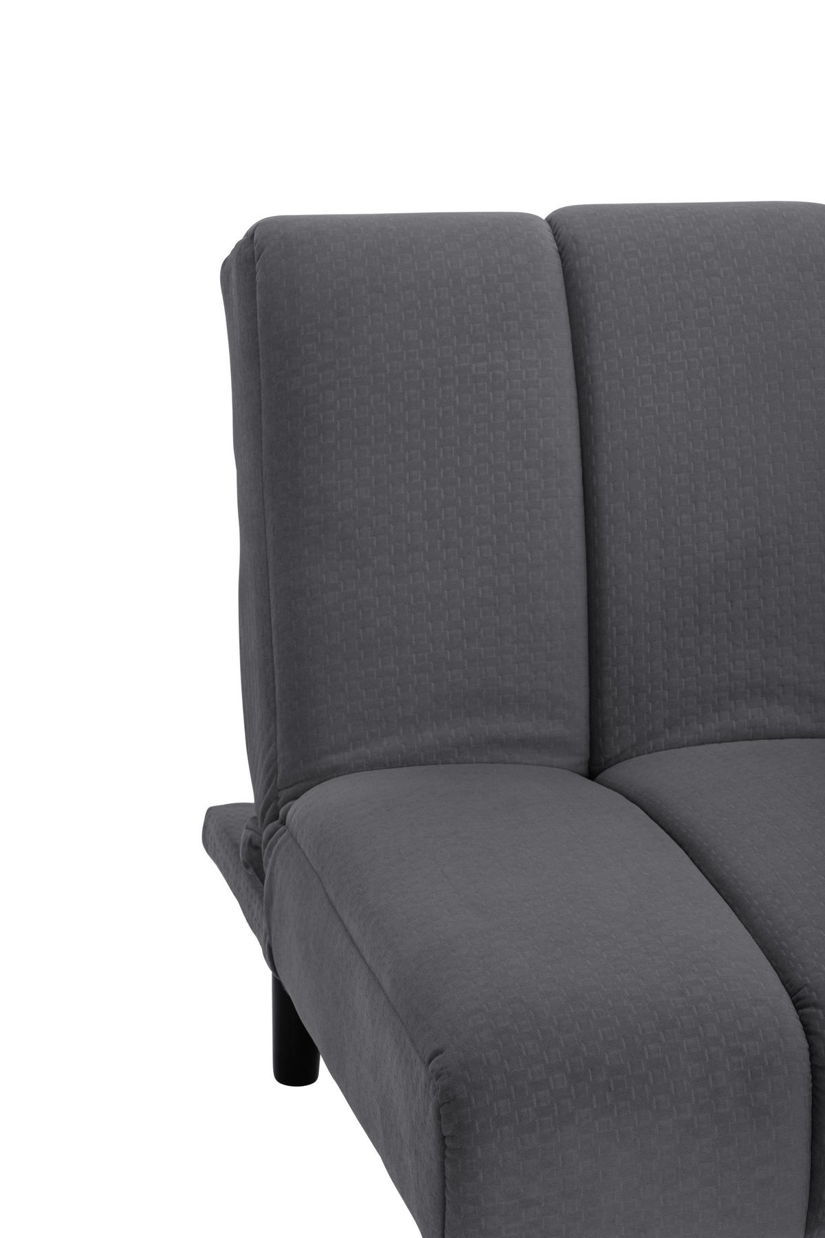JUGEND- UND KINDERSOFA Flanell Dunkelgrau  - Dunkelgrau/Schwarz, MODERN, Holz/Textil (180/81/93cm) - P & B