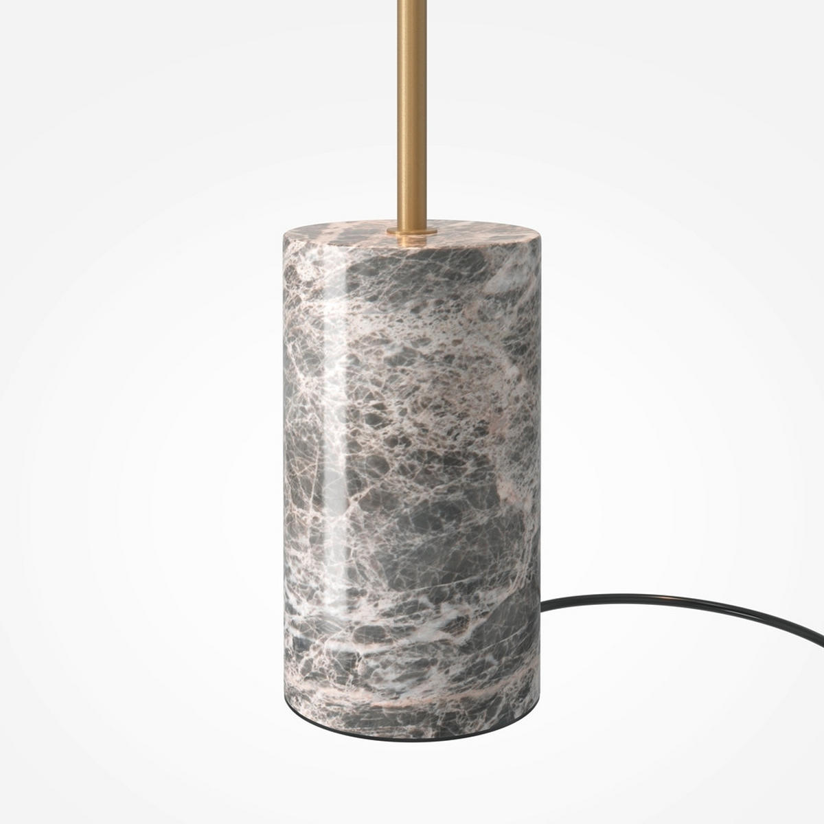 STEHLEUCHTE - Goldfarben/Grau, Modern, Stein/Metall (22/145cm) - MAYTONI