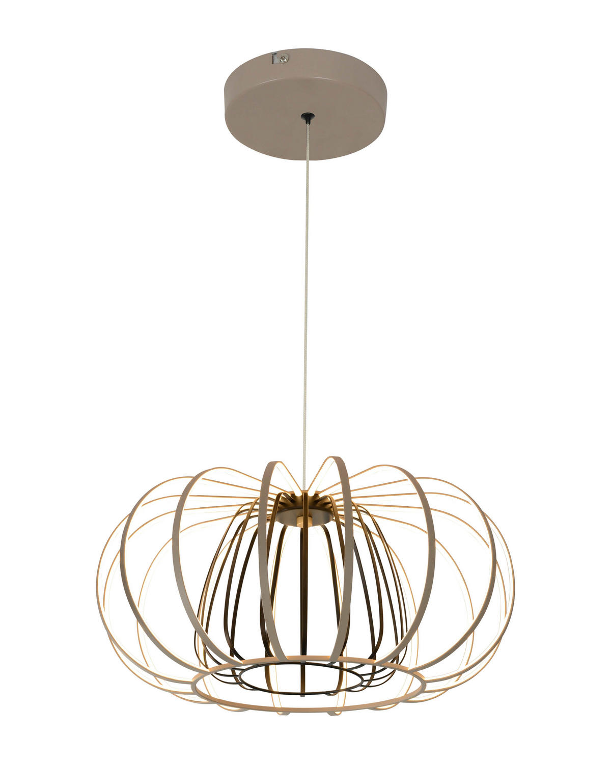LED-PENDELLEUCHTE Salo 55/150 cm   - Sandfarben, Design, Metall (55/150cm)