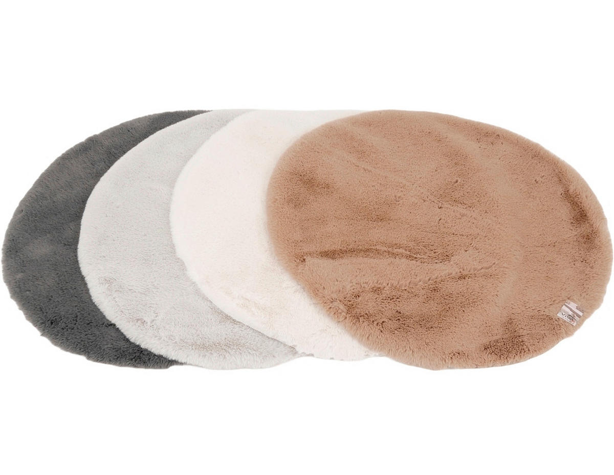 KRZNENI TEPIH   siva   - siva, Basics, koža/tekstil (90cm)