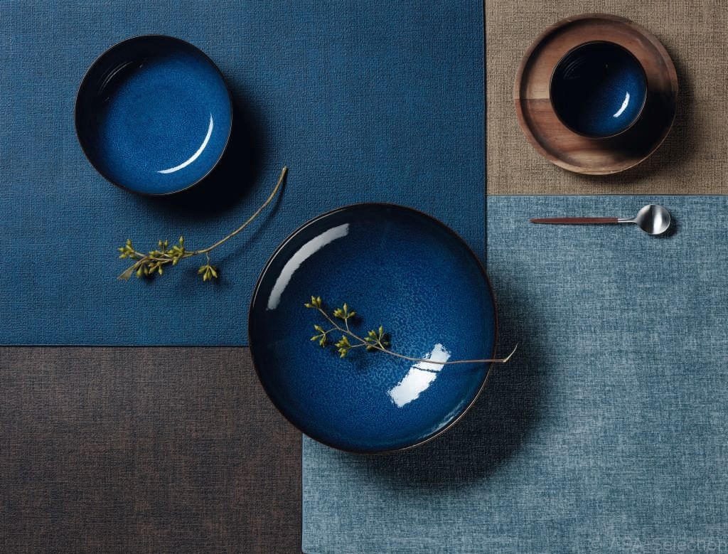TISCHSET Meli-Melo Kunststoff Blau 46/33 cm  - Blau, Basics, Kunststoff (46/33cm) - ASA