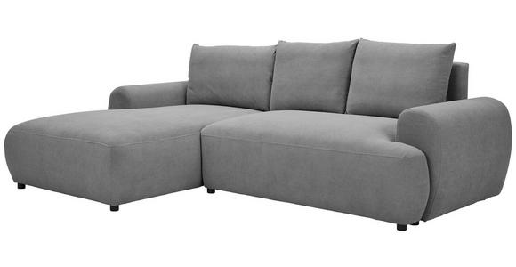 ECKSOFA  in Webstoff Dunkelgrau  175/265 cm  - Dunkelgrau/Schwarz, MODERN, Kunststoff/Textil (175/265cm) - Carryhome