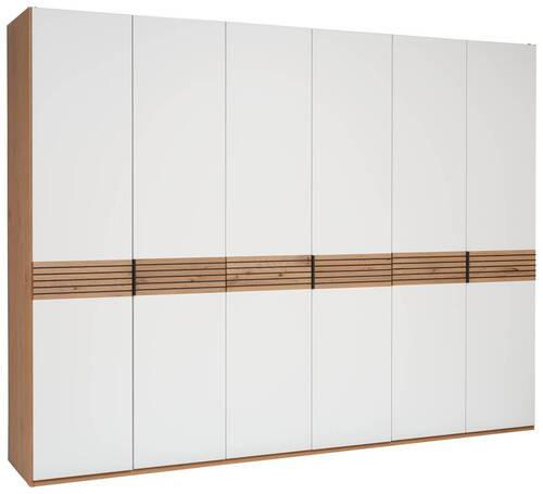 DREHTÜRENSCHRANK 300/230/60 cm 6-türig Weiß, Eichefarben  - Eichefarben/Anthrazit, KONVENTIONELL, Holz/Holzwerkstoff (300/230/60cm) - Dieter Knoll