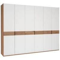 DREHTÜRENSCHRANK  in Weiß, Eichefarben  - Eichefarben/Anthrazit, KONVENTIONELL, Holz/Holzwerkstoff (300/230/60cm) - Dieter Knoll