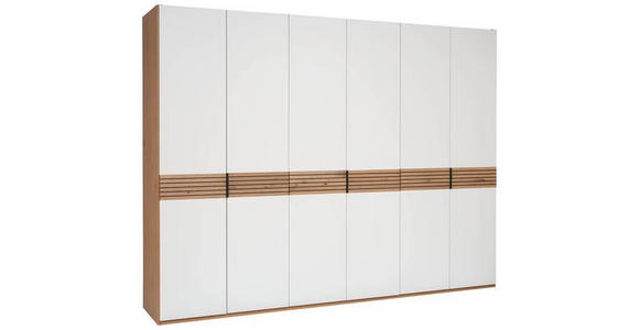 DREHTÜRENSCHRANK  in Weiß, Eichefarben  - Eichefarben/Anthrazit, KONVENTIONELL, Holz/Holzwerkstoff (300/230/60cm) - Dieter Knoll