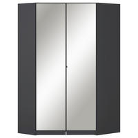 ECKKLEIDERSCHRANK 117/197/104 cm  - Chromfarben/Grau, Modern, Holzwerkstoff (117/197/104cm) - Rauch Möbel