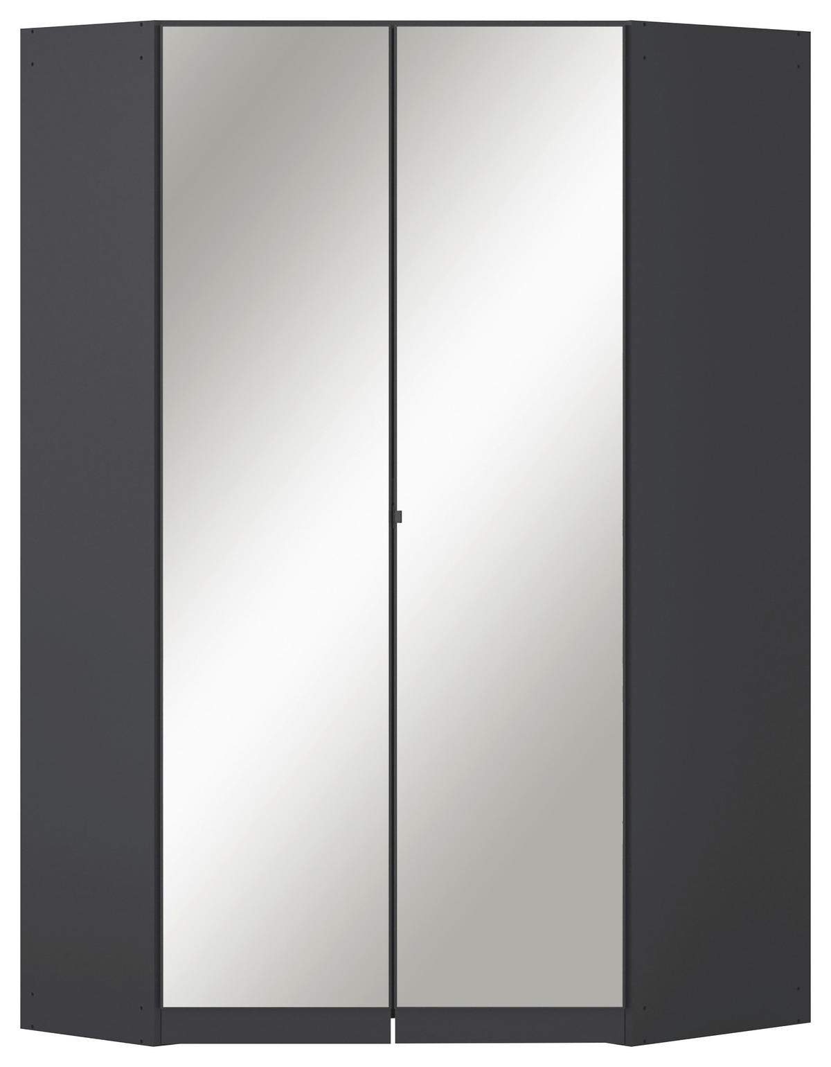 ECKKLEIDERSCHRANK 117/197/104 cm  - Chromfarben/Grau, Modern, Holzwerkstoff (117/197/104cm) - Rauch Möbel