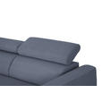 ECKSOFA Blaugrau Feincord  - Blaugrau/Schwarz, Design, Textil/Metall (205/280cm) - Xora