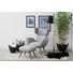 HOCKER in Textil Hellgrau - Eschefarben/Hellgrau, Design, Holz/Textil (48/43/57cm) - Carryhome HOCKER in Textil Hellgrau - Eschefarben/Hellgrau, Design, Holz/Textil (48/43/57cm) - Carryhome