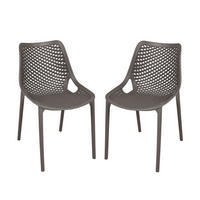 GARTENSTUHL-SET Anthrazit  - Anthrazit, MODERN, Kunststoff (50/83/60cm) - Gardenson