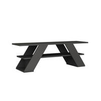 PHONOTISCH Holzwerkstoff Anthrazit  - Anthrazit, Design, Holzwerkstoff (120/40/33.5cm) - Livetastic