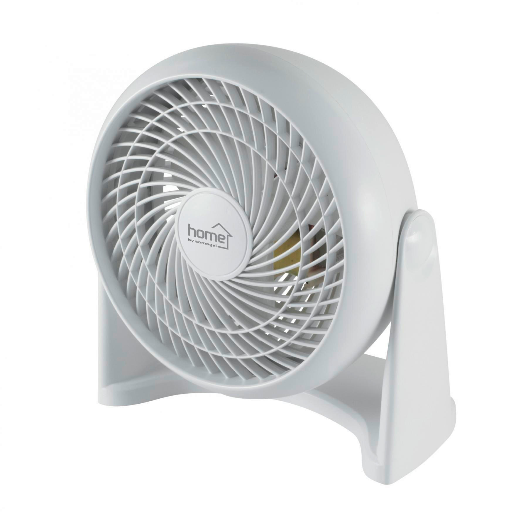 ASZTALI VENTILÁTOR - fehér, Basics, műanyag/fém (26/28/17cm)